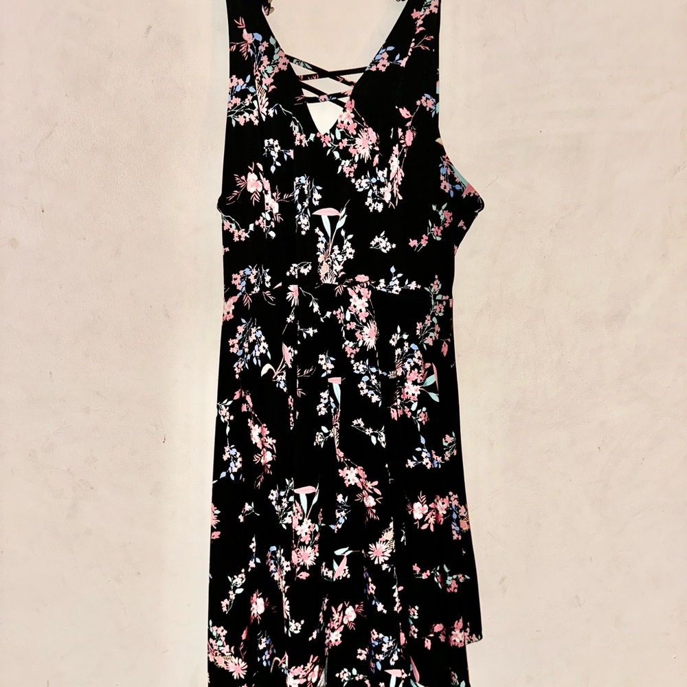 Candie's Black Dress with Pink Accents